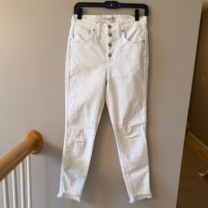 White High-Rise Button-Fly Women’s Jeans